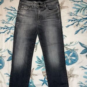 FIDELITY DENIM STEVIE CASTLE GREY SKINNY LEG DENIM JEAN SIZE 28 NWOT